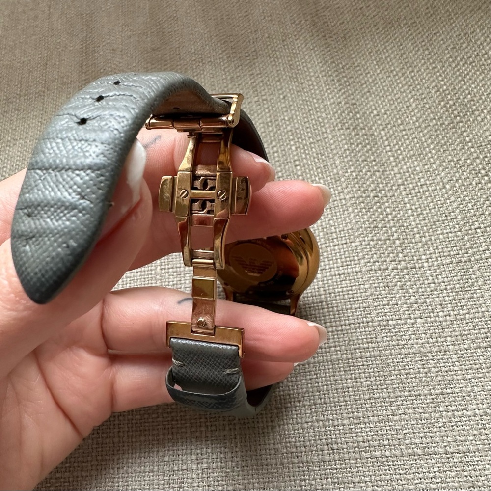 Emporio Armani Rose Gold Case Grey Gradient Dial Watch - Picture 9 of 11